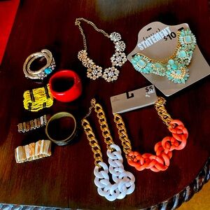 Jewelry-some new 10 piece necklaces and bracelets $13